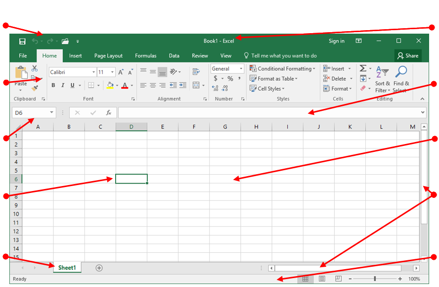 Excel program window